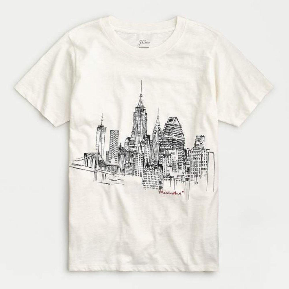 J.Crew NYC" T-shirt in slub cotton